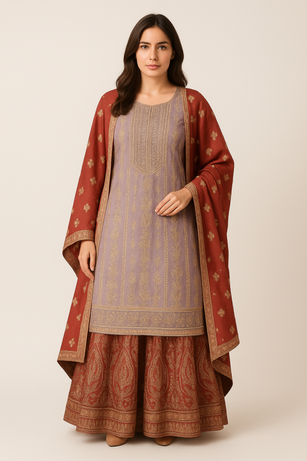 Noor Black Embellished Gharara Set - Image 3