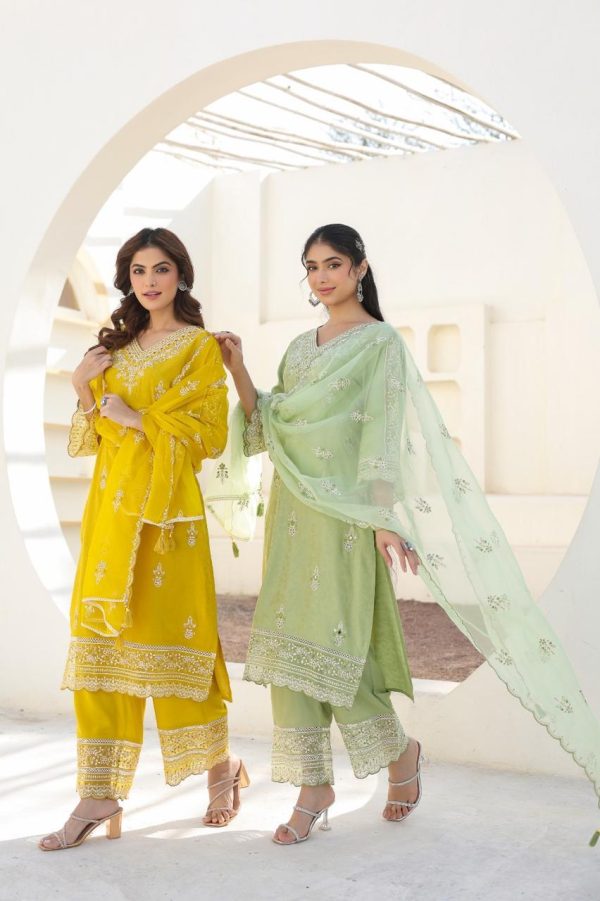 Rayon self design Dobby Embroidery kurta - Image 9