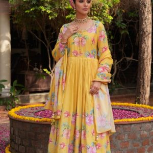Anarkali Palazzo-set with Dupatta