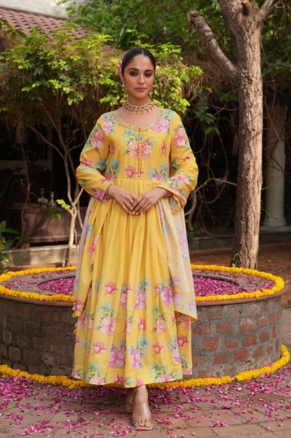 Anarkali Palazzo-set with Dupatta - Image 2
