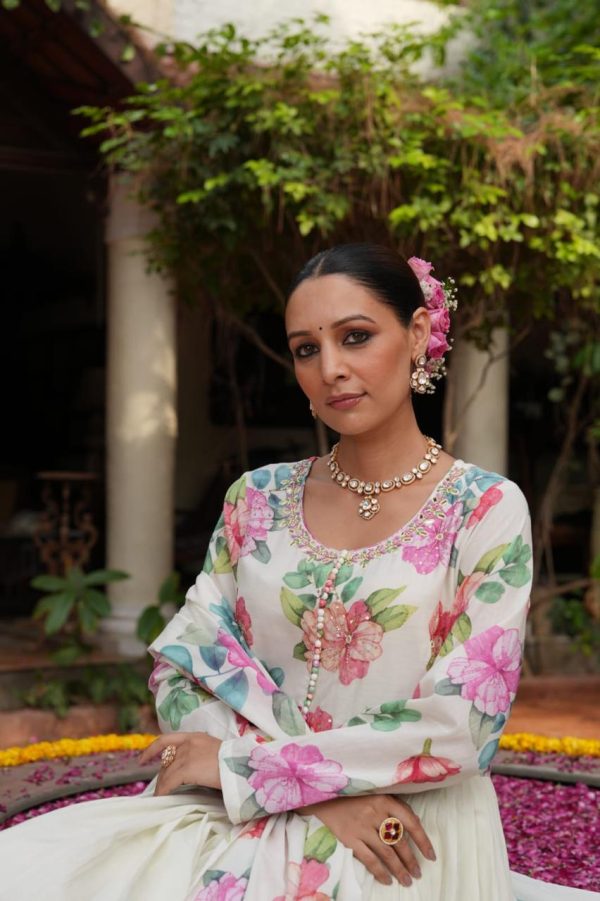 Anarkali Palazzo-set with Dupatta - Image 11