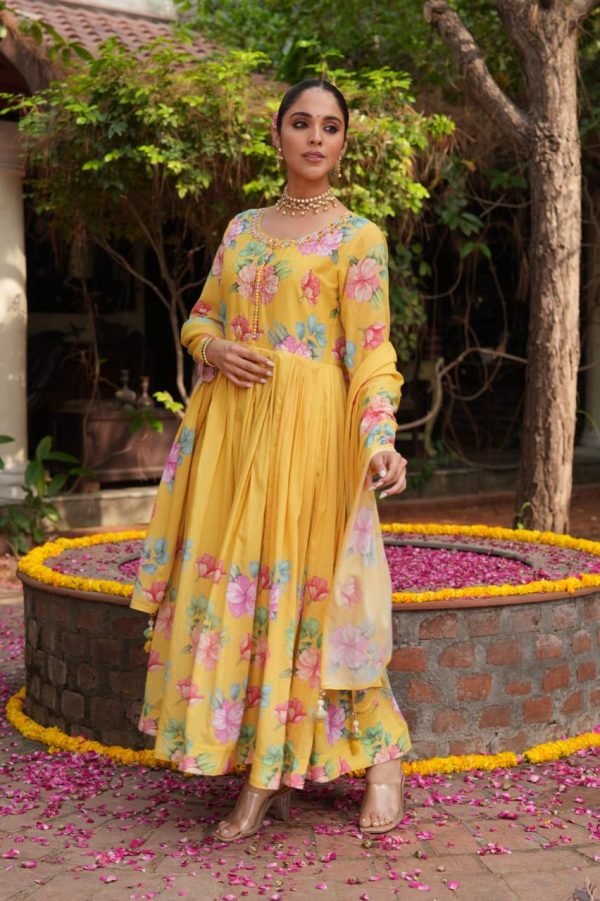 Anarkali Palazzo-set with Dupatta - Image 12