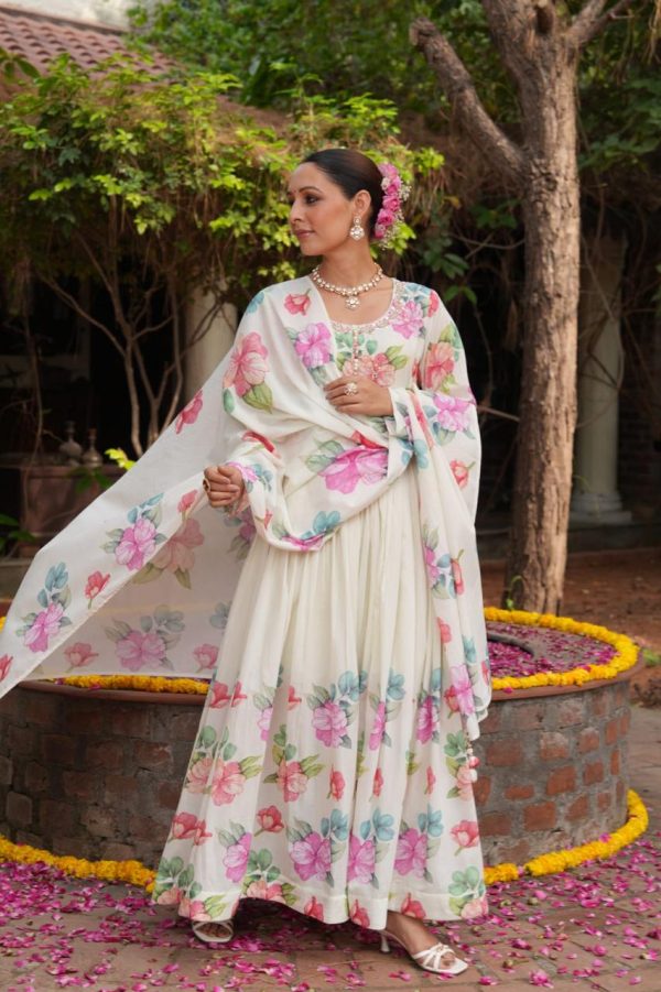 Anarkali Palazzo-set with Dupatta - Image 8