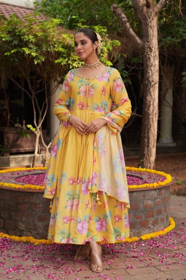 Anarkali Palazzo-set with Dupatta - Image 7