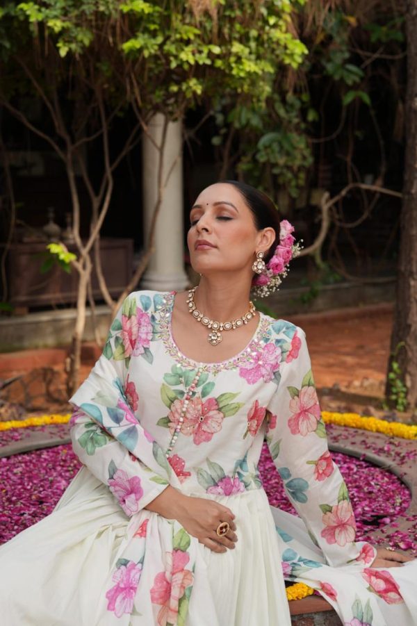 Anarkali Palazzo-set with Dupatta - Image 6